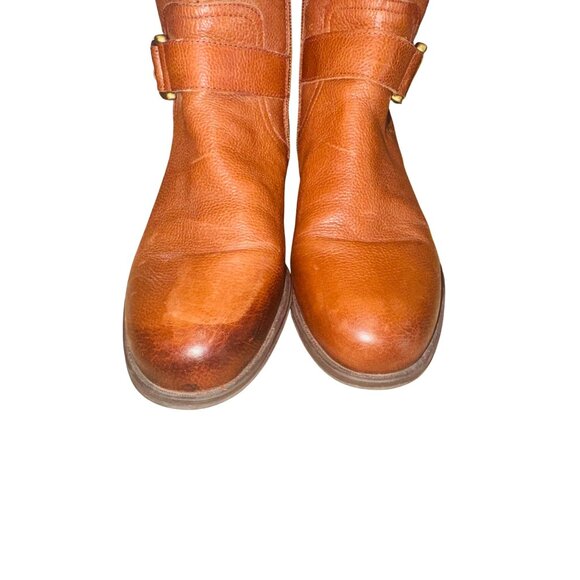 Naturalizer Brown Leather Knee-High Riding Boots 7 Wide Calf N5 Comfort Preppy - Picture 11 of 16